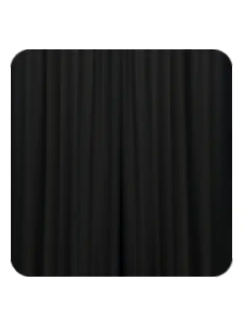 Classic black curtain photo booth backdrop by Crown Booths, perfect for formal and elegant events.